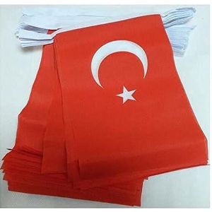 Turkije 6 meter BUNTING Vlag 20 vlaggen 9'' x 6'' - Turkse STRING vlaggen 15 x 21 cm - AZ FLAG