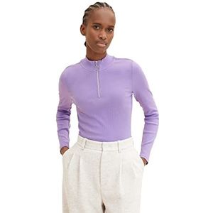 TOM TAILOR Denim Dames T-shirt met lange mouwen 1035379, 31305 - Digital Purple, XS