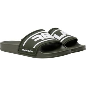 Replay Heren UP Write pantoffels, 1659 Black MIL GRN, 42 EU, 1659 Black Mil Groen, 42 EU