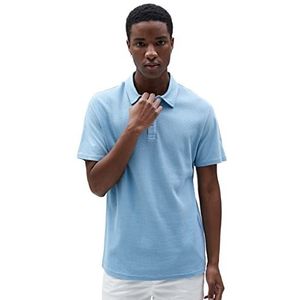 Koton Heren Polo Neck T-Shirt Tissued Buttoned Slim Fit Korte Mouw, Indigo (In3), XL