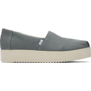 TOMS Alp Midform Loafer Flat voor dames, Bonsai Groen Canvas, 36 EU