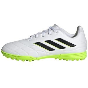 adidas Copa Pure.3 Turf uniseks-kind Football Shoes (Turf), Ftwr White/Core Black/Lucid Lemon, 35 EU