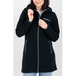 DEPROC-Active Dames fleece mantel gebreide fleece jas lange jas met capuchon overgangsjas windbreaker fleece jas vrouwen Glory april fleece jas