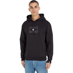 Tommy Hilfiger Heren Grafische Hoody Hoodies, Zwart, XXL, Zwart