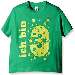 Coole-Fun-T-Shirts T-shirt voor meisjes, groen (groen-geel), Eén maat (Fabrikant maat:128 cm/4 Jaren)