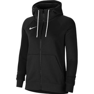 Nike Dames Sweater Met Capuchon W Nk Flc Park20 Fz Hoodie, Zwart/Wit/Wit, CW6955-010, S