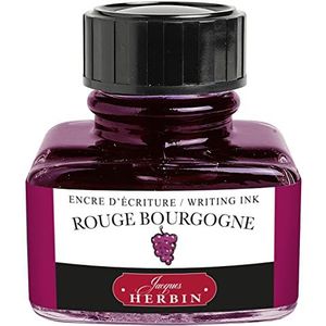 J Herbin 30 ml ""D"" Inktfles - bordeaux Rood