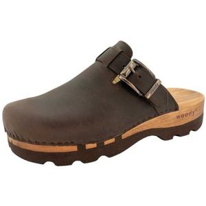 Woody Heren Lukas houten schoen, bruin, 50 EU, bruin, 50 EU