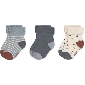 LÄSSIG Kids badstof sokken set van 3 / Tiny Farmer blue maat 15-18
