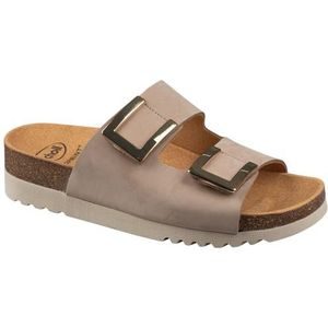 Scholl Dames Monterey 2 Straps Sandaal, Taupe, 37 EU