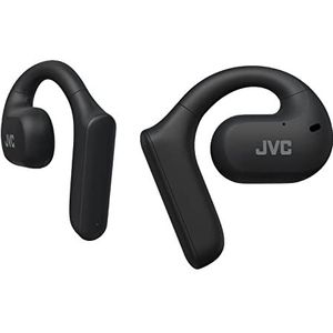 JVC HA-NP35T-B-U Nearphones True Wireless Earbuds, Open Ear Design, Noise Cancelling voor duidelijk begrijpen, waterbescherming (IPX4), microfoon-muting-functie, 17 uur afspelen, Bluetooth 5.1, Zwart
