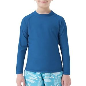 MEETWEE Badpak voor kinderen, Rashvest, lange mouwen/kort, UPF 50+ zonwering, Rash Guard 5-15 jaar, Blauw, lange mouwen, 6 jaar