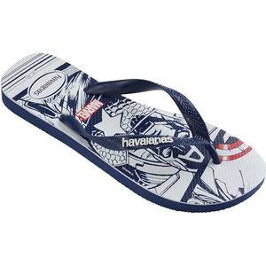 Havaianas Unisex Top Marvel Tongen, Marineblauw Wit, 33/34 EU