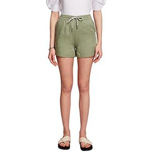 edc by Esprit Pull-on shorts met trekkoord op taillehoogte, pale kaki, 32
