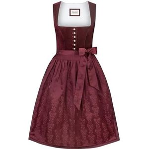 Heimatgwand Viktoria midi-dirndl voor dames, bordeaux, 48