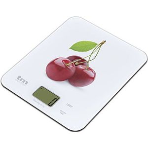 TM Electron Digitale keukenweegschaal kersenmotief wit