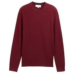 TOM TAILOR heren trui, 30315 - Burgundy Melange, XL