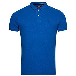 Superdry Classic Pique Poloshirt voor heren, Varsity Blue Marl, S