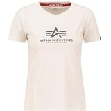 ALPHA INDUSTRIES Basico T-shirt voor dames, wit (Jet Stream White), XL