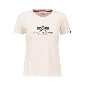 ALPHA INDUSTRIES Basico T-shirt voor dames, wit (Jet Stream White), XL
