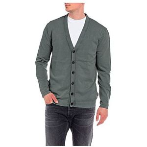 Replay Herenvest met knoopsluiting, 135 Bottle Green, M