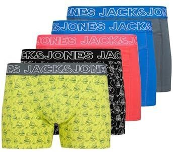JACK & JONES - JACCapri Skull - Boxershorts - Lichtblauw / Geel / Grijs / Lichtrood / Zwart - 5 Pack