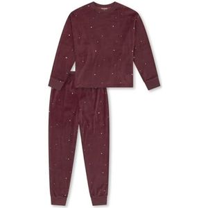 Schiesser Meisjespyjama set warme kwaliteit badstof - fleece - sweat - maat 140 tot 176, Bourgondië_183039, 176
