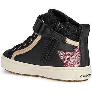 Geox J KALISPERA GIRL M meisjes Sneakers, Black Dk Pink, 26 EU