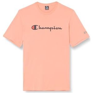 Champion Legacy Icons S/S Crewneck T-shirt, perzikroze, XL heren SS24, Perzik Roze, XL