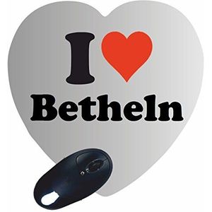 Exclusief cadeau-idee: Heart Mouse Pad"I Love Betheln", een geweldig cadeau dat uit het hart komt - antislip muismat - kerstcadeau