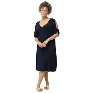 Ulla Popken Strandjurk voor dames, Heather jurk, marineblauw, 46/48 NL