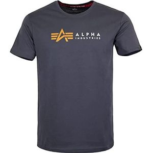 Alpha Industries Basic Hoody Regenboog Ref. Print Hooded Sweat voor Mannen Greyblue