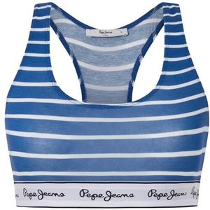 Pepe Jeans Strepen Rb Brlt BH voor dames, Blauw (donkerblauw), L