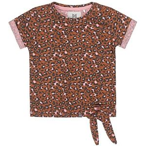 Koko Noko Girl's Girls T-shirt voor meisjes, camel met bow Panther Print Shirt, 80