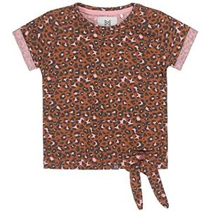 Koko Noko Girl's Girls T-shirt voor meisjes, camel met bow Panther Print Shirt, 62