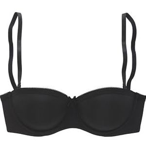 s.Oliver Basic beha voor dames, met afneembare bandjes, zwart, zwart, 80A