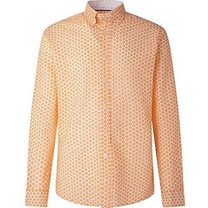 HACKETT LONDON Mens Citrus PRINT Shirt, 8ALWHITE/ORNGE, L