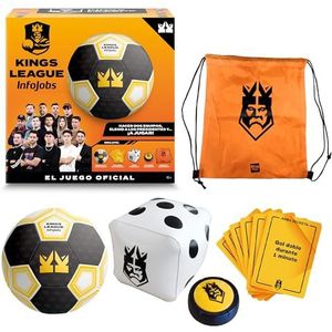 IMC Toys Officieel Kings League voetbalspel, replica van een koninklijk spel, incl. bal, kaarten en drukknop voor kinderen vanaf 6 jaar