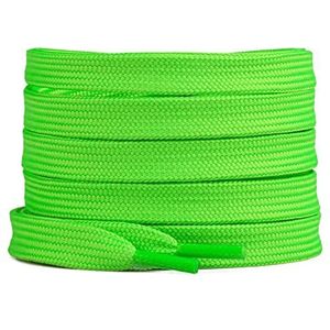 BRGUR Unisex's voor atletische hardloopschoenen laarzen snaren platte schoenveters, groen, 90 cm (2 paar), Groen