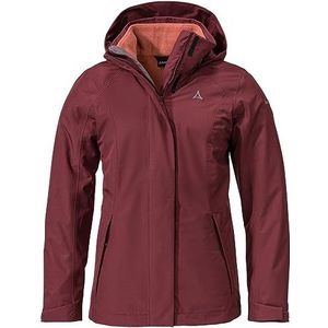 Schöffel Dames 3-in-1 Jacket Partinello L, Dark Burgundy, 34