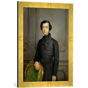 Ingelijste foto van Theodore Chasseriau ""Tocqueville/schilderij v. Chassériau"", kunstdruk in hoogwaardige handgemaakte fotolijst, 40x60 cm, goud raya