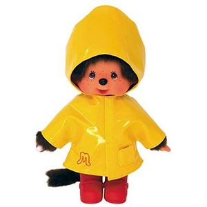 Monchhichi Bandai geel gewaxt pluche dier - iconische aap uit de jaren 80 - zacht pluche dier 20 cm voor kinderen en volwassenen - speelgoed voor kinderen vanaf 2 jaar - SE22117