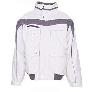 Planam Winter Blouson Plaline, maat XS, zuiver wit/zink, 2593040