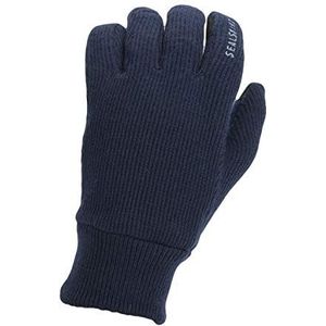 SealSkinz - Guantes de Punto Resistentes al Viento para Hombre, Hombre, Color Azul Marino, tamaño Large