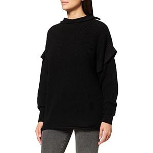 IPEKYOL Womens Below Hips Oversized Knitwear Sweater, Zwart, Klein