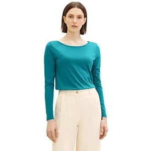 TOM KLEERMAKER basic damesshirt met lange mouwen