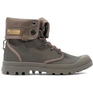 PALLADIUM Baggy Coated Enkellaars Bruin Vegan - Waterafstotend - Rubberen Zool