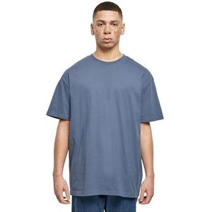 Build Your Brand Heren T-shirt Heavy Oversize Tee, Basic T-shirt voor mannen, oversized fit, katoen, Vintage blauw, XS