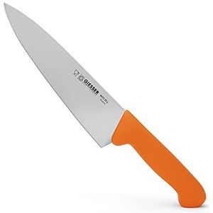 Giesser Since 1776 - Made in Germany - Chef's Knife, Orange, Basic Orange, 20 cm Blade, Non-Slip Grip, Sharp Kitchen Knife, Dishwasher Safe, Stainless