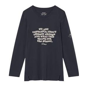 ECOALF - Mavialf T-shirt voor dames, biologisch katoen en tencel, ronde hals, korte mouwen, ademend en comfortabel, maat S, marineblauw, Donkerblauw, S